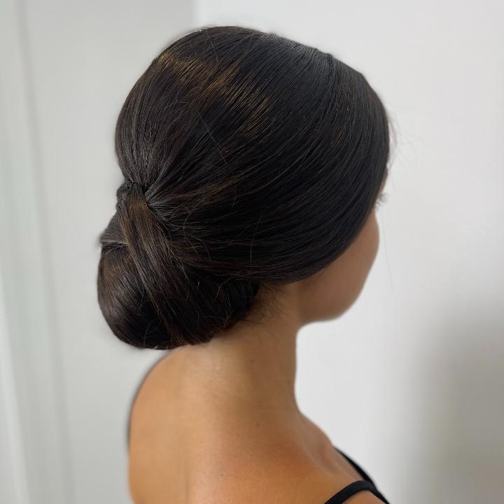 Chignon réaliser au salon Jean Louis David à Marseille